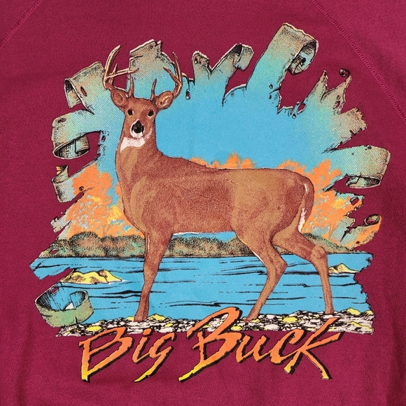 Vtg Big Buck Graphic Sweatshirt Sz XL - Picture 3 of 12